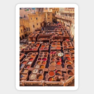 Chaouware Tanneries, Fez Sticker